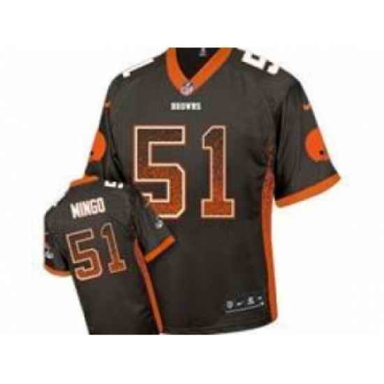 Nike Cleveland Browns 51 Barkevious Mingo Brown Elite Drift Fashion NFL Jersey